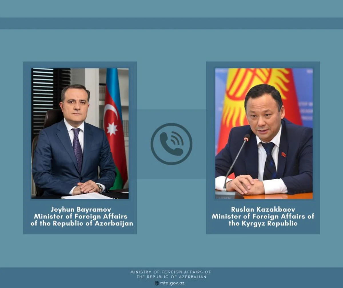 Azerbaijani, Kyrgyz FMs hold phone conversation