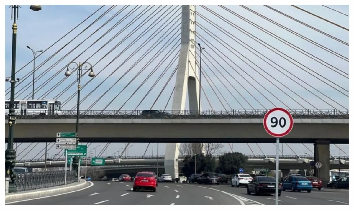 Bakıda iki yolda sürət həddinin endirilməsi ilə bağlı yol nişanları quraşdırılıb