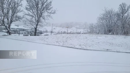 Şuşaya güclü qar yağıb