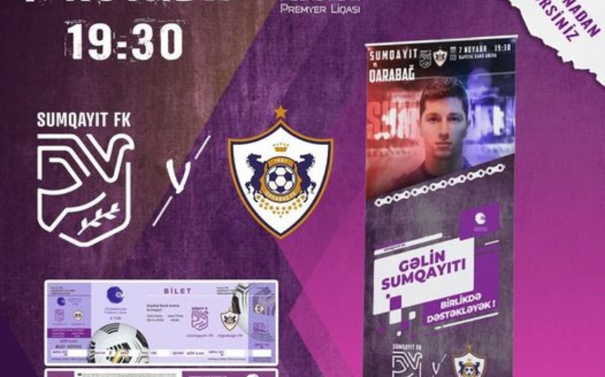 Sumqayıt Qarabağla oyunun biletlərini satışa çıxarıb