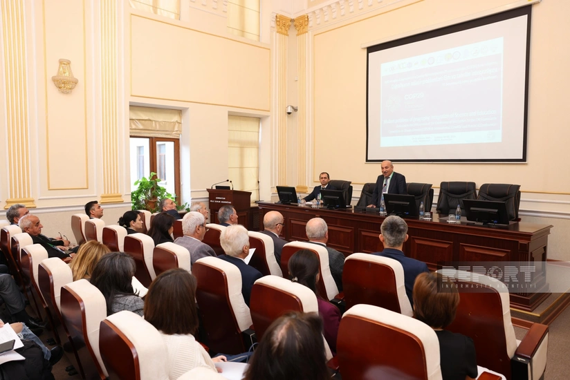 AMEA-da COP29-la əlaqədar keçirilən beynəlxalq konfransda iqlim problemləri müzakirə olunur