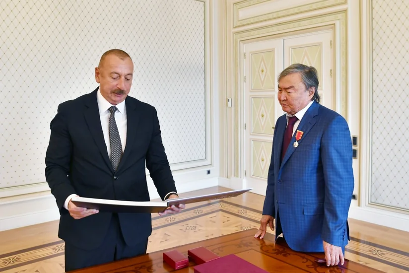Ilham Aliyev receives prominent Kazakh poet and public figure Olzhas Suleimenov