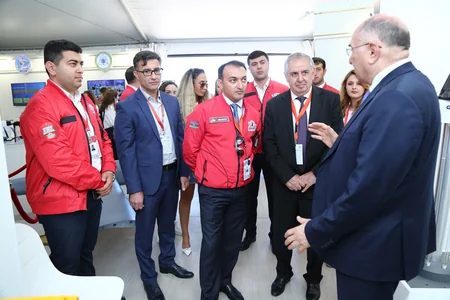 Xoşbəxt Yusifzadə TEKNOFEST-Azərbaycanın keçirildiyi əraziyə baş çəkib