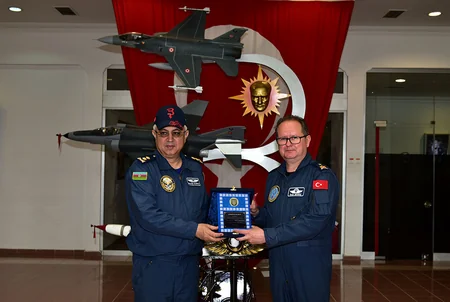 Azerbaijani military pilots perform tasks in international training