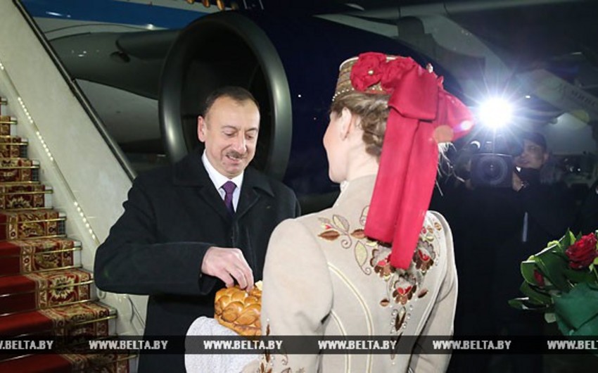 ​Azərbaycan prezidenti Belarusa rəsmi səfərə gedib