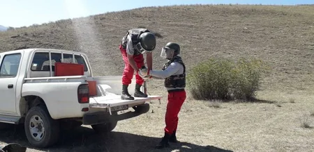 Ağstafada top mərmisi aşkarlanıb - FOTO