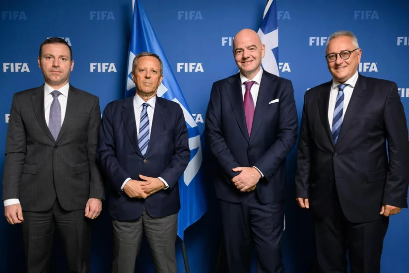 Elxan Məmmədov Yunanıstan Futbol Federasiyasının prezidenti ilə görüşüb