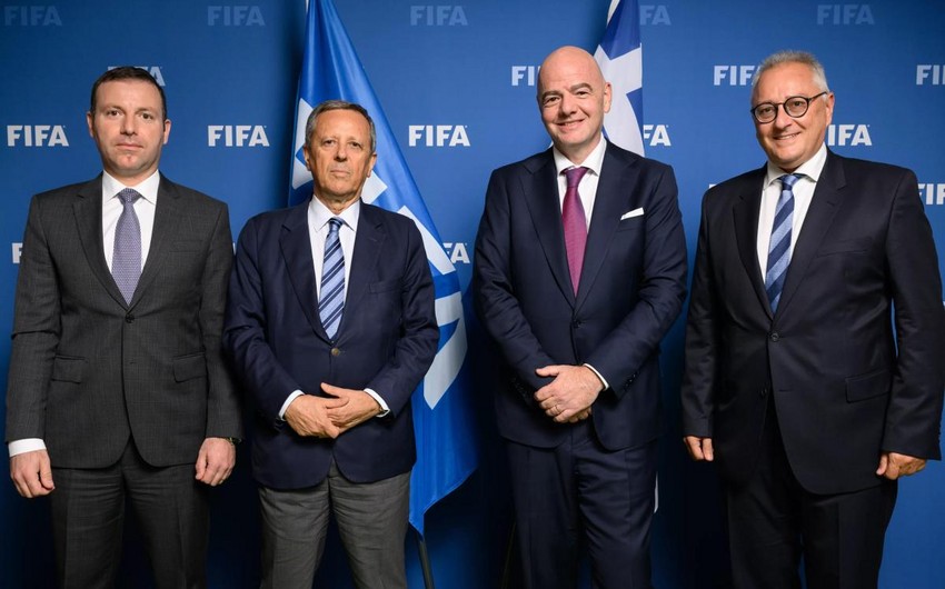 Elxan Məmmədov Yunanıstan Futbol Federasiyasının prezidenti ilə görüşüb