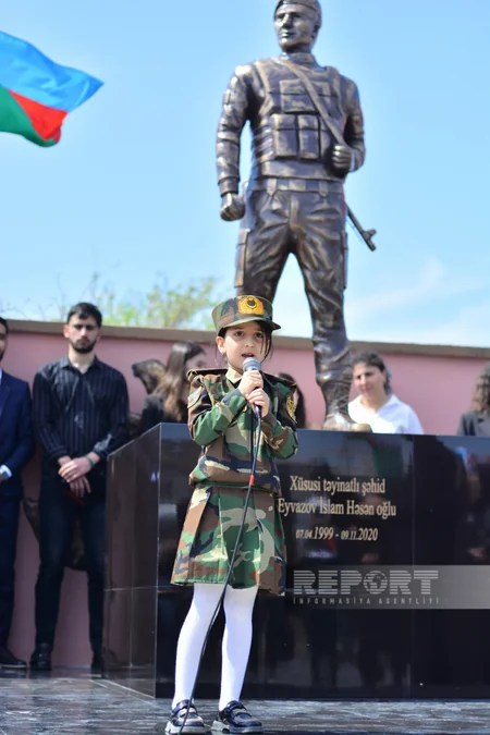 Naxçıvanda şəhidin xatirəsi doğulduğu kənddə əbədiləşdirilib