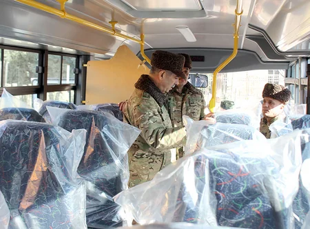 Azerbaijan's military top brass visits logistic military unit