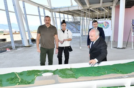 Prezident Zəngilan Beynəlxalq Hava Limanının tikintisi ilə tanış olub - YENİLƏNİB