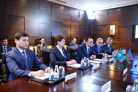 Sahibə Qafarova Qazaxıstan Parlamenti Senatının sədri ilə görüşüb