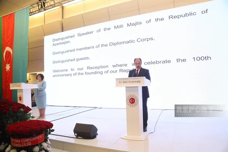 Bakıda Türkiyə Cümhuriyyətinin elan edilməsinin 100 ili münasibətilə rəsmi ziyafət verilib - YENİLƏNİB
