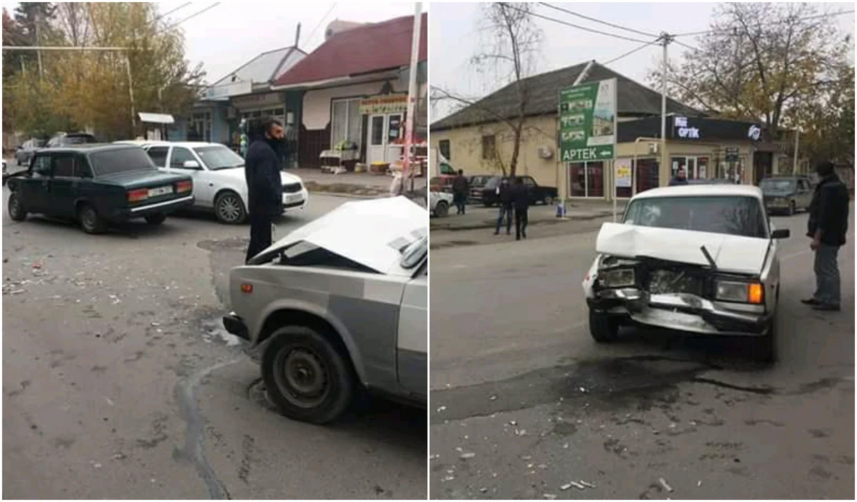 Göyçayda minik avtomobilləri toqquşub, xəsarət alanlar var