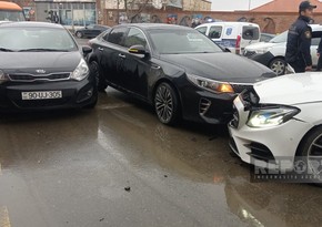Gəncədə zəncirvari avtomobil qəzası olub, xəsarət alanlar var - YENİLƏNİB