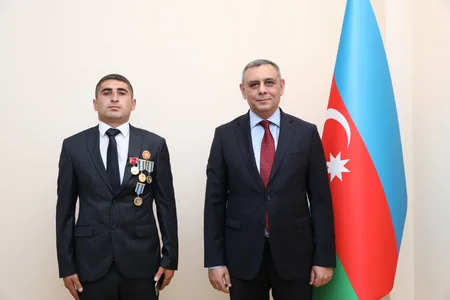 Doqquz Vətən müharibəsi iştirakçısı Dövlət Xidmətində həqiqi hərbi xidmətə qəbul olunub