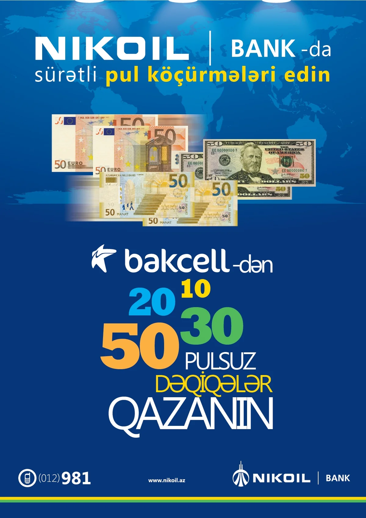 Nikoil Bank müştərilərə danışıq dəqiqələri hədiyyə edəcək