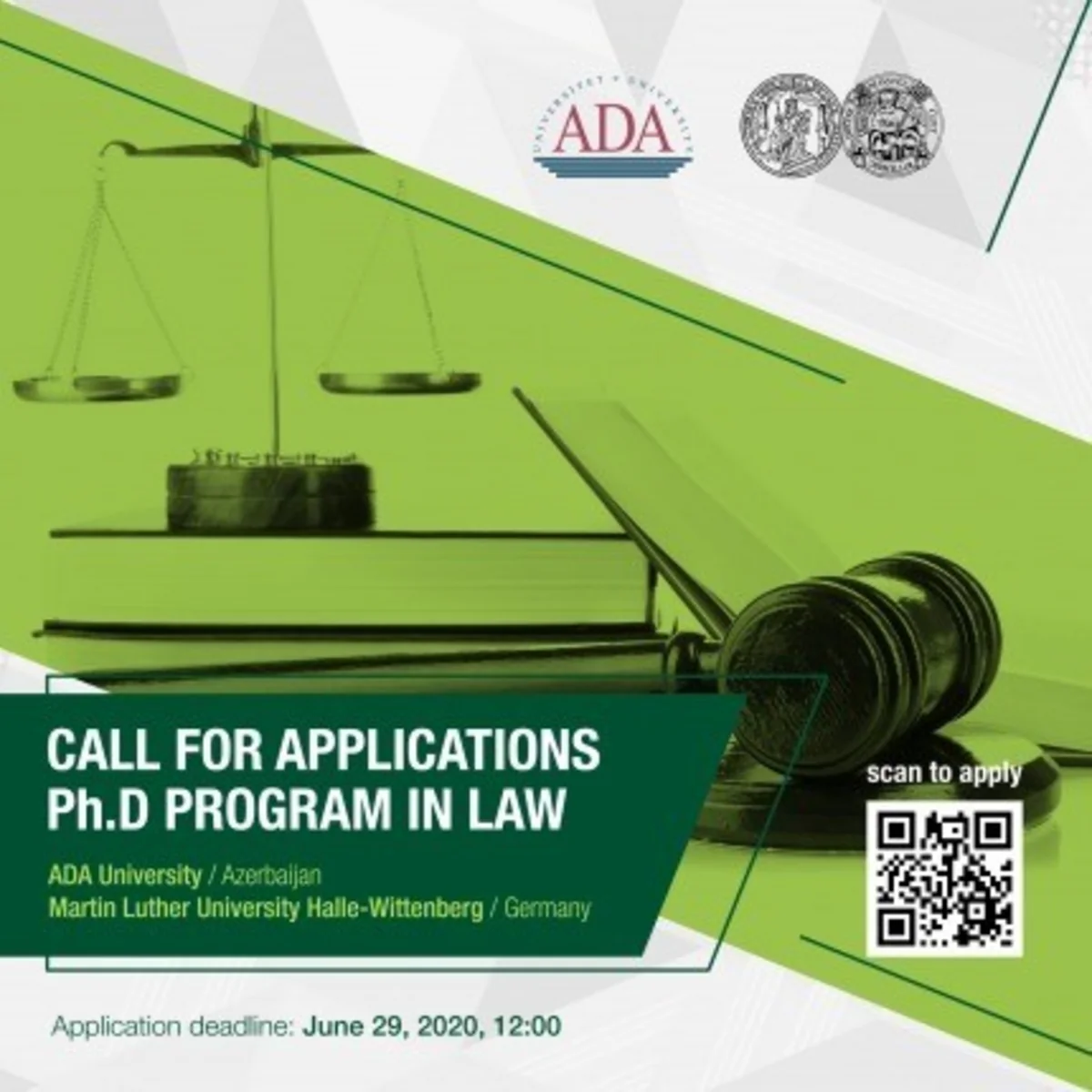 ADA Halle-Vittenberq Universiteti ilə birgə doktoranturaya sənəd qəbulu elan edib