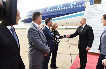 Prezident İlham Əliyevin Xorvatiyaya rəsmi səfəri başlayıb