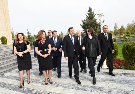 President Ilham Aliyev, First Lady Mehriban Aliyeva attend opening of Aghdam Mugham Center