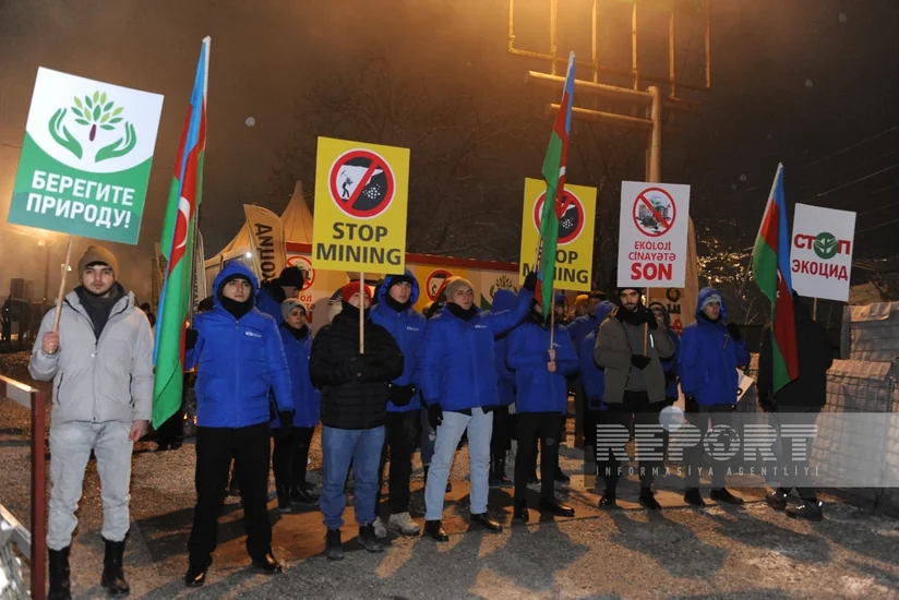 Акция на дороге Ханкенди-Лачын продолжается и в ночные часы