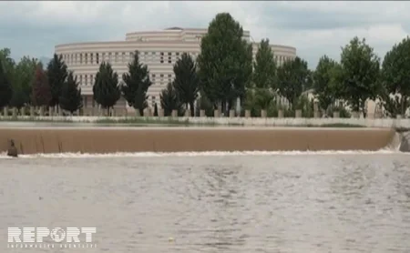 Güclü yağış Ağstafaçayda təhlükəli vəziyyət yaradıb - FOTO