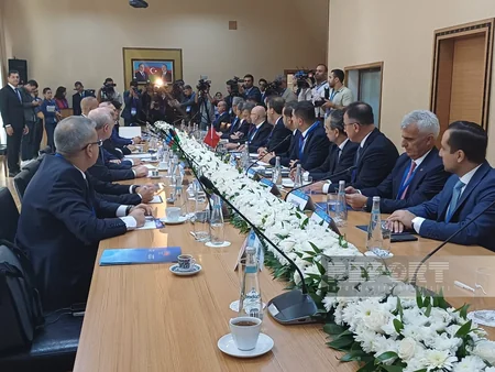 Azerbaijani and Turkish delegations discussing energy cooperation