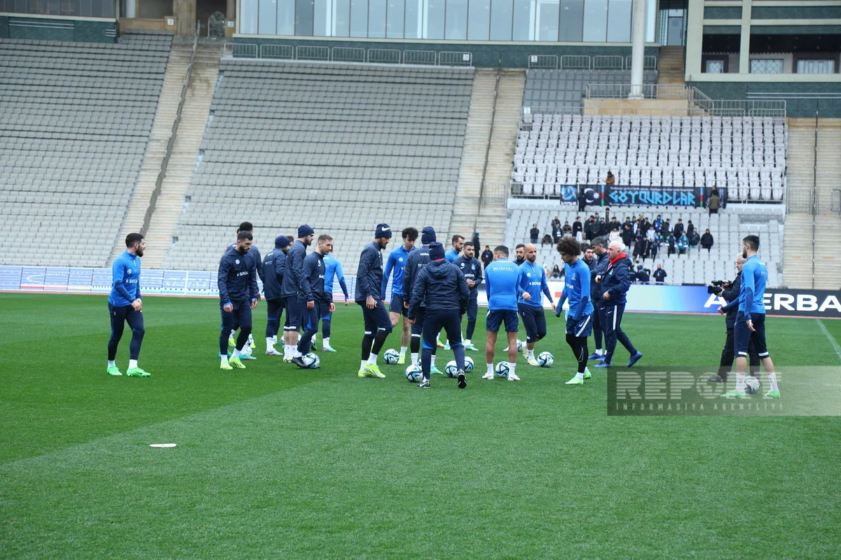 Azərbaycan millisinin Tofiq Bəhramov adına Respublika stadionunda açıq məşqi keçirilib