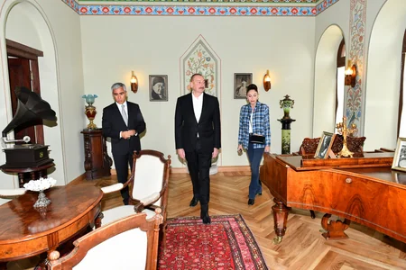 Ilham Aliyev and Mehriban Aliyeva participate in opening of Mehmandarovs' Estate Complex in Shusha