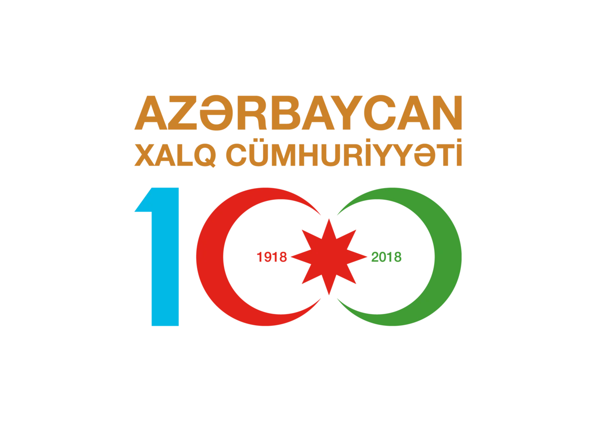 Azerbaijan Democratic Republic 100 logotype prepared
