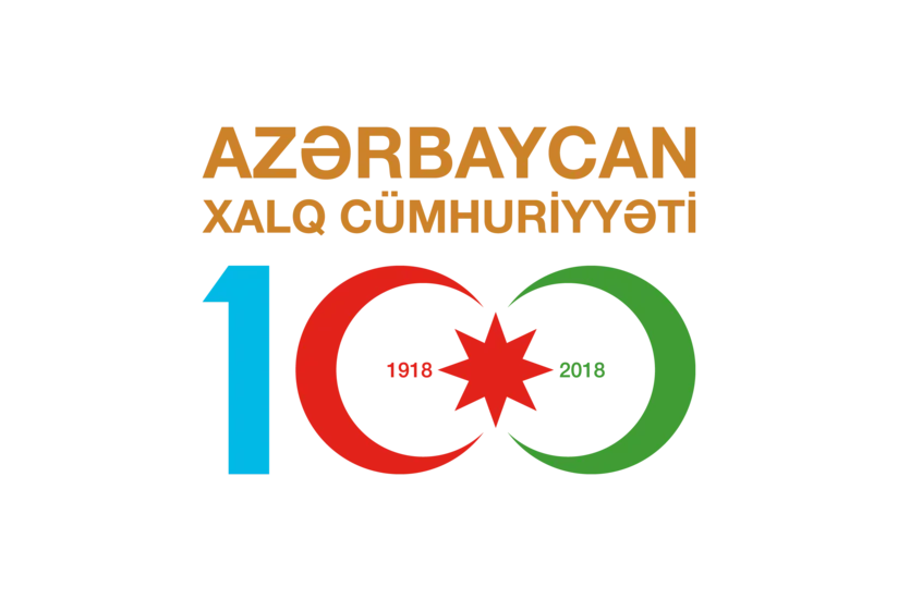 Azerbaijan Democratic Republic 100 logotype prepared