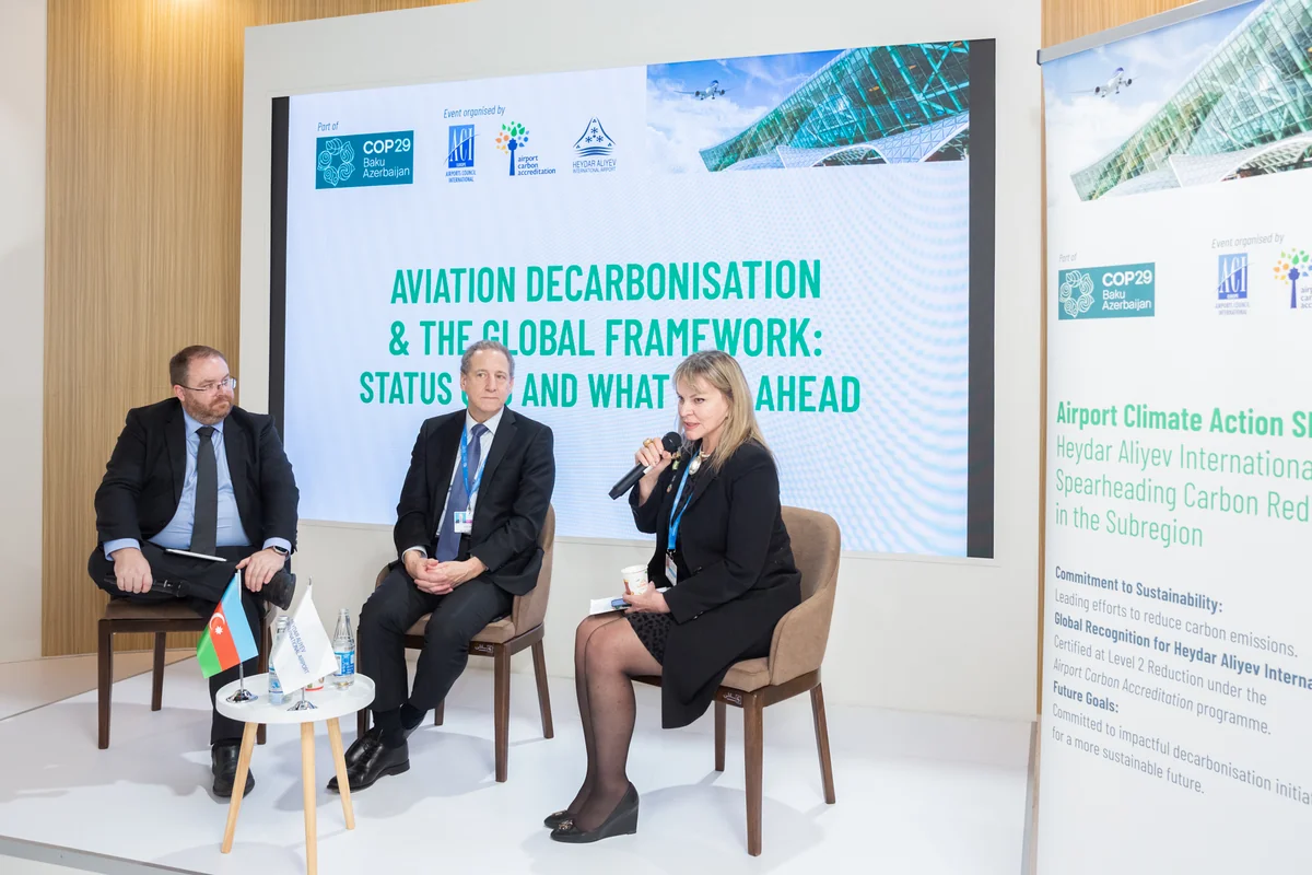 Heydər Əliyev Beynəlxalq Aeroportu COP29-da aviasiya dekarbonizasiyasında liderliyini nümayiş etdirir