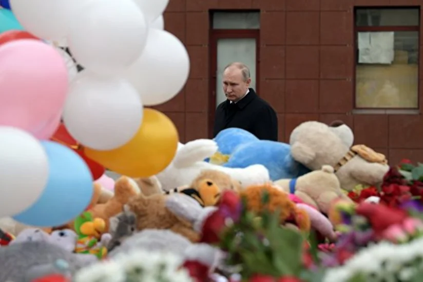 Путин объявил 28 марта днем траура по погибшим в Кемерове