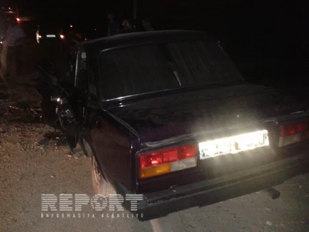 ​Göyçayda yol qəzası baş verib, iki nəfər xəsarət alıb - FOTO