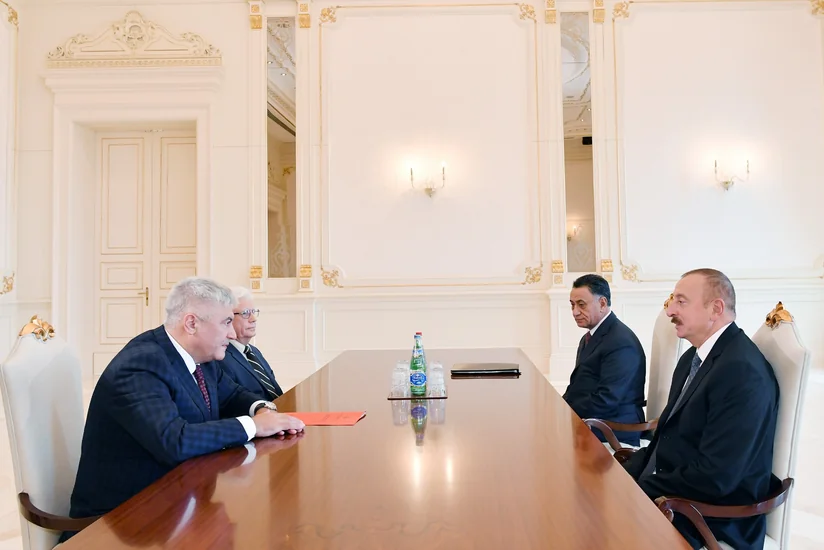 President Ilham Aliyev receives delegation led by Russian Minister of Internal Affairs