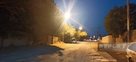 Sarayda küçə lampalarına uzun müddətdən sonra elektrik enerjisi verilib