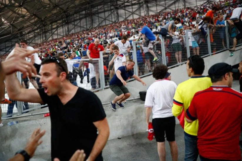 Clash occurred between French and Albanian fans in Euro 2016