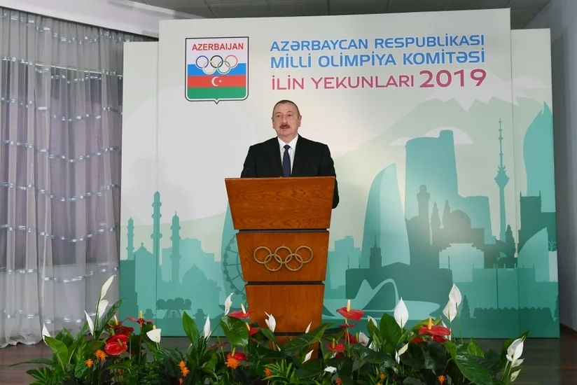 Президент Ильхам Алиев принял участие в церемонии, посвященной спортивным итогам 2019 года