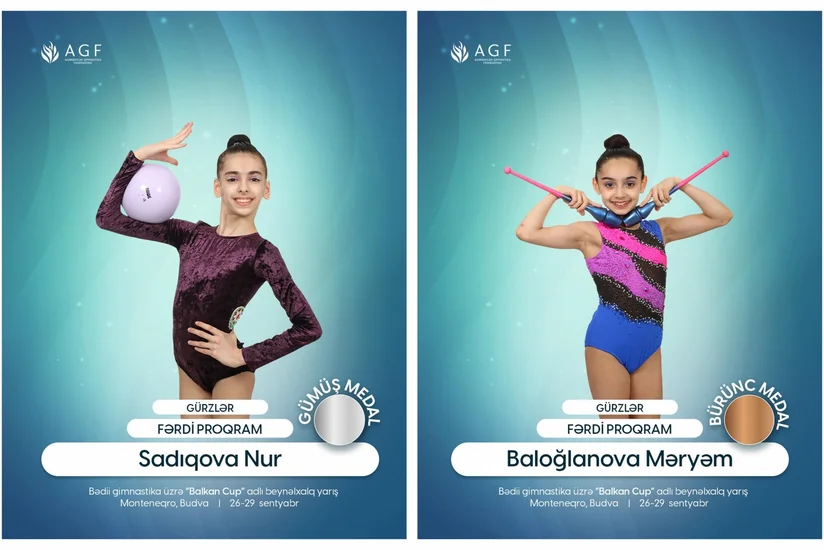 Azərbaycan bədii gimnastları Monteneqrodakı turnirdə 2 medal qazanıblar