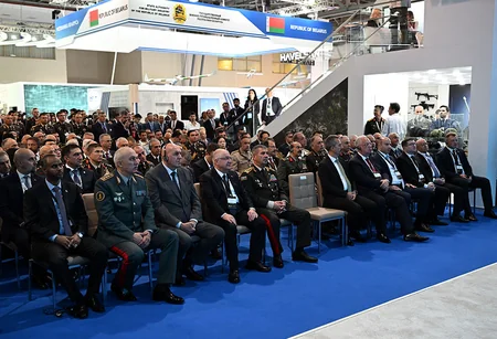 Azerbaijan's military top brass attends opening ceremony of ADEX 2024