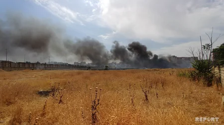 Bakıda daha bir yanğın olub - FOTO
