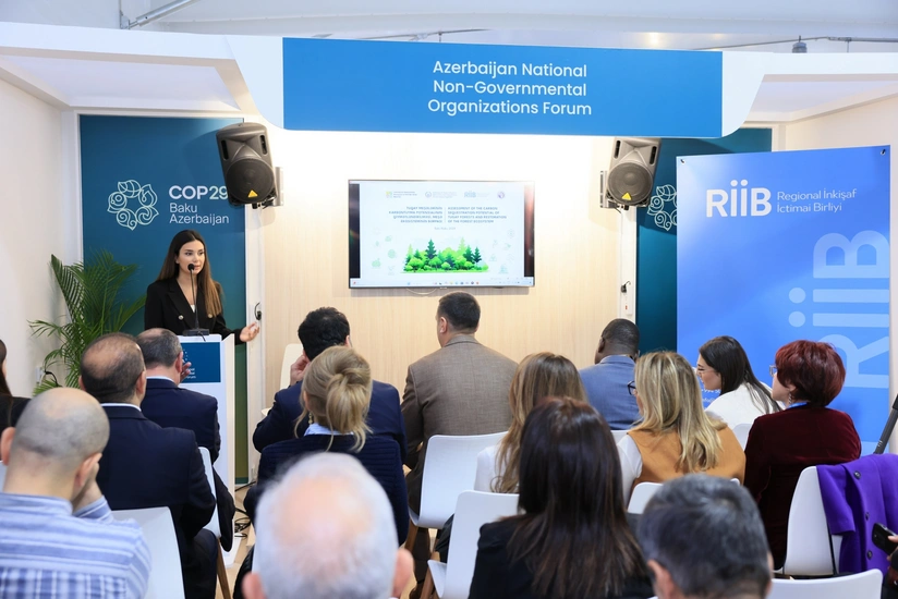 COP29 Yaşıl Zonada “Tuqay meşələrinin karbontutma potensialının qiymətləndirilməsi” mövzusunda təqdimat keçirilib