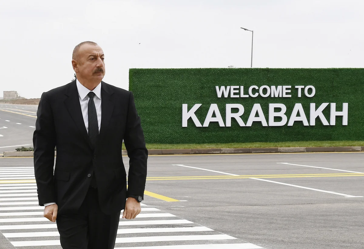 President Ilham Aliyev, Mehriban Aliyeva view conditions created at Fuzuli Int'l Airport