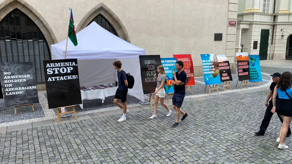 Informative campaign organized in Prague, exposing military and environmental crimes of Armenia