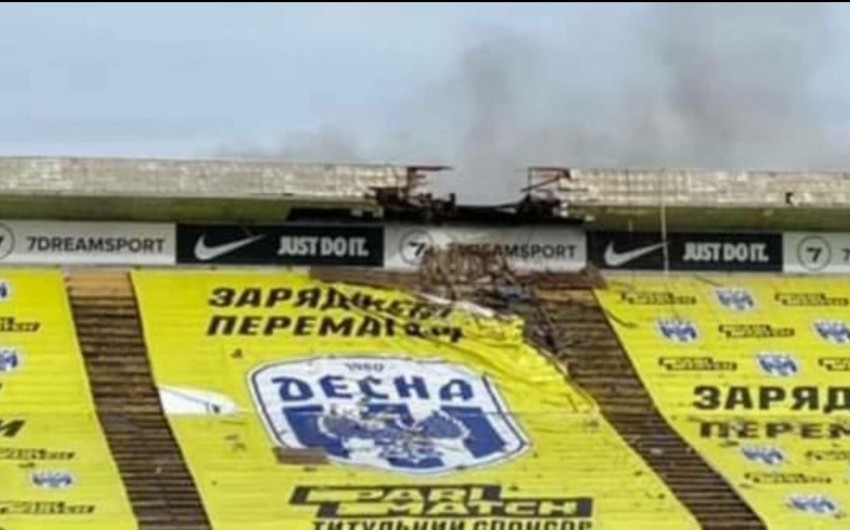 Ukrayna klubunun stadionu atəşə tutulub