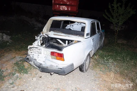 Bərdədə baş verən yol qəzasında ər və arvad yaralanıb - FOTO