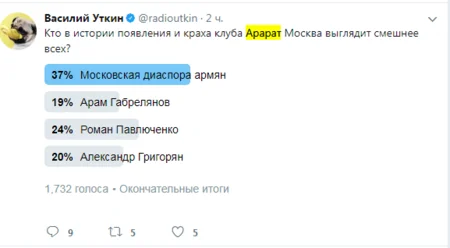 Василий Уткин: Арарат закрывается, а Карабах жив!