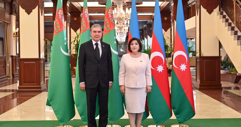 Milli Məclisin sədri Qurbanqulu Berdiməhəmmədov ilə görüşüb