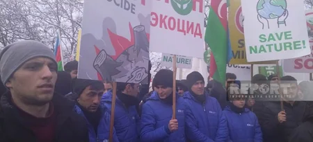 Акция на дороге Ханкенди-Лачын продолжается