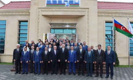 Prezident İlham Əliyev Qobustan şəhərinə içməli suyun verilməsi mərasimində iştirak edib